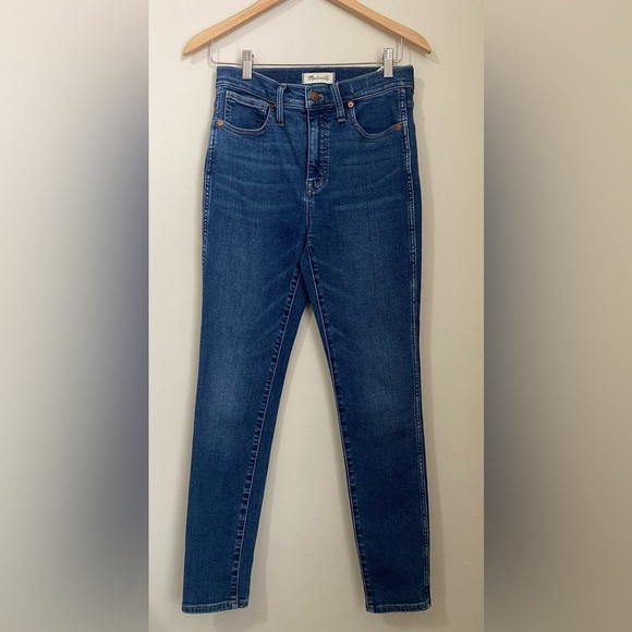 Madewell 10" High-Rise Skinny Jeans in Wendover Wash Tencel Denim Size 27 - Picture 2 of 10